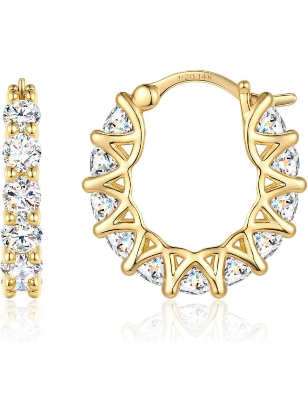 Elegant Gold Dangle Hoop Earrings for Women - Perfect for Weddings & Special